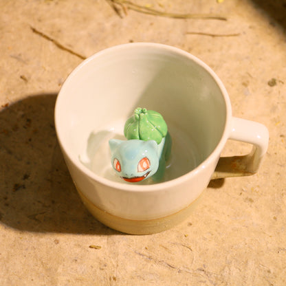Handmade Pokémon-Inspired Ceramic Mug – Cute Anime Figurine Coffee Cup