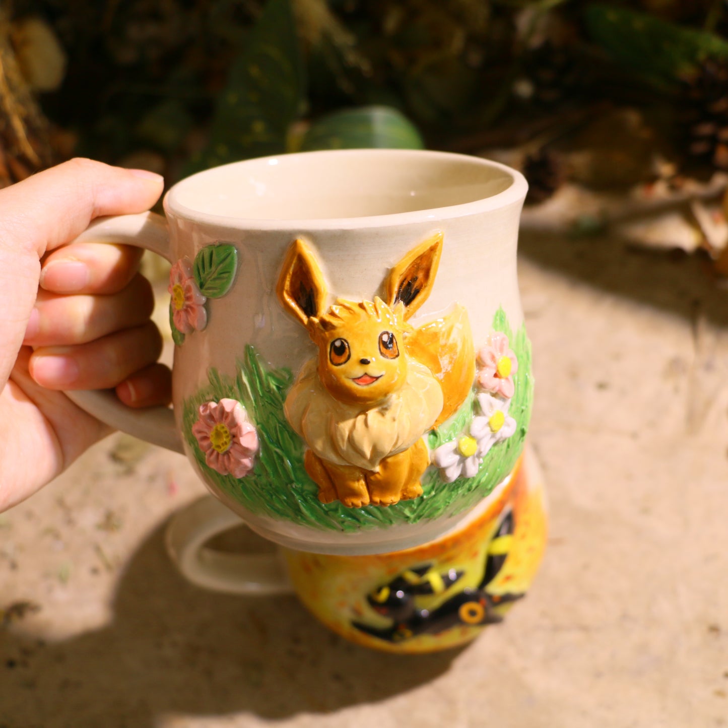 Custom Pokémon Ceramic Mug – Handmade 3D Relief Anime Cup for Gifts