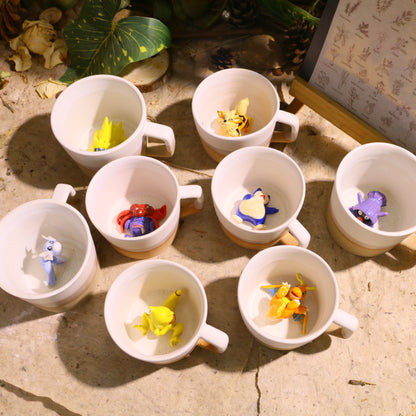 Handmade Pokémon-Inspired Ceramic Mug – Cute Anime Figurine Coffee Cup