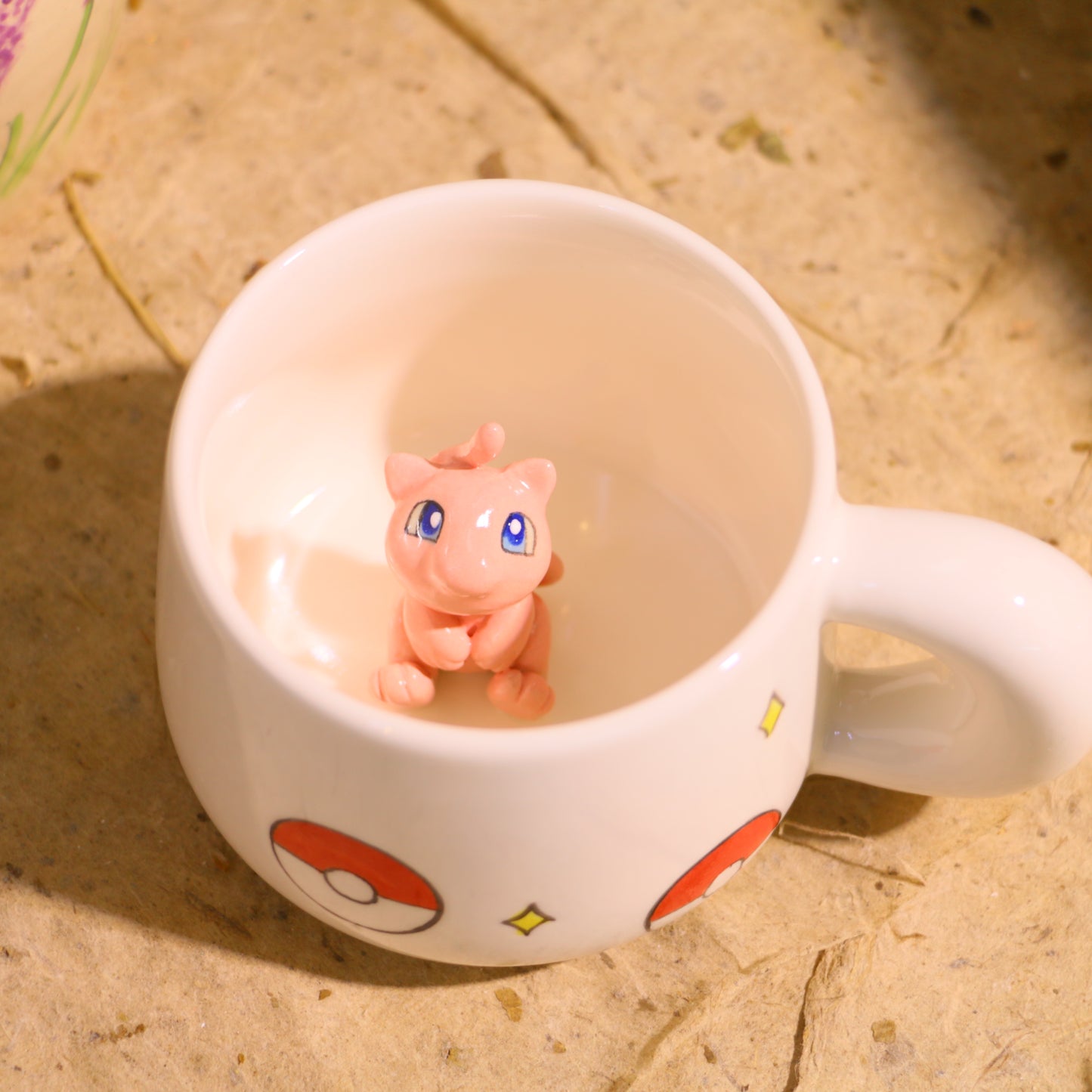Custom Pokémon-Inspired Mug, Handmade Ceramic Coffee Cup with Surprise Character Inside