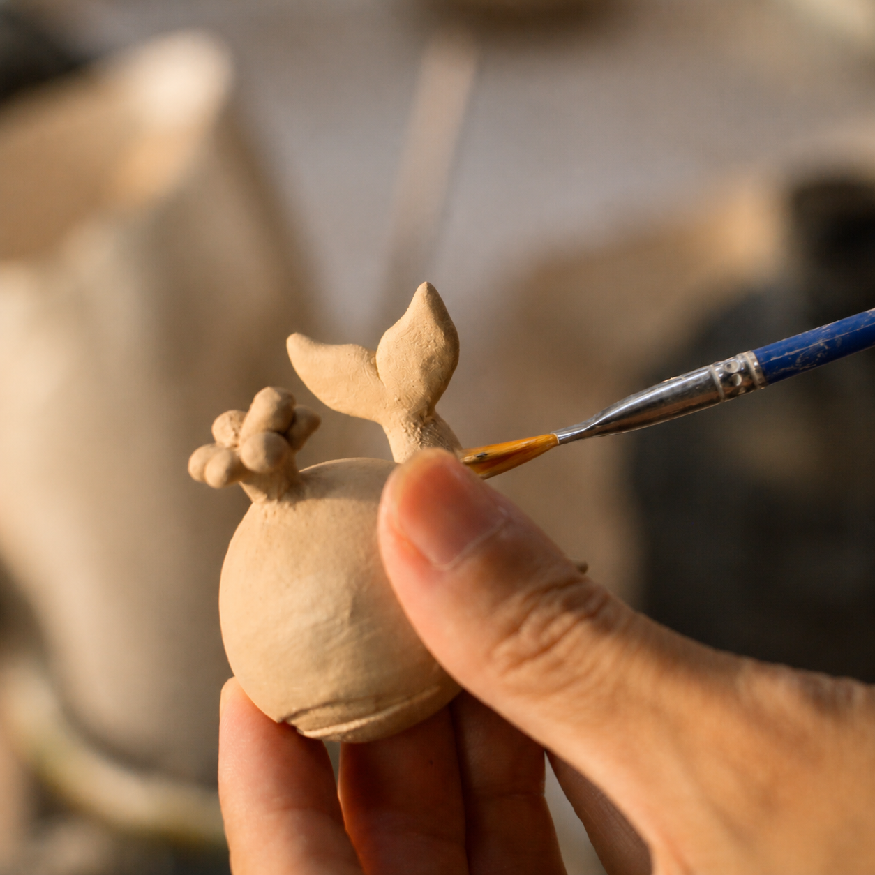 Handmade One Piece–Inspired Ceramic Mug – Custom Anime Character Figurine Cup