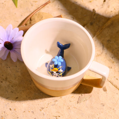 Handmade One Piece–Inspired Ceramic Mug – Custom Anime Character Figurine Cup