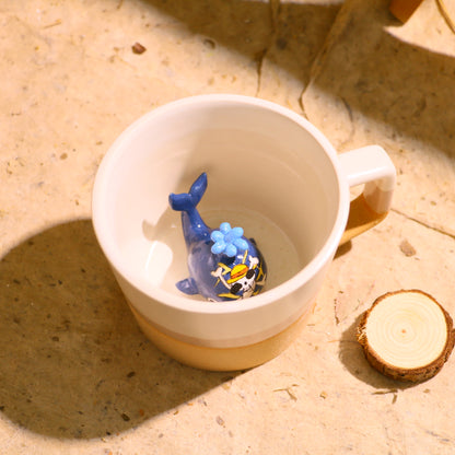 Handmade One Piece–Inspired Ceramic Mug – Custom Anime Character Figurine Cup