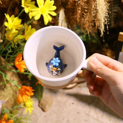 Handmade One Piece–Inspired Ceramic Mug – Custom Anime Character Figurine Cup