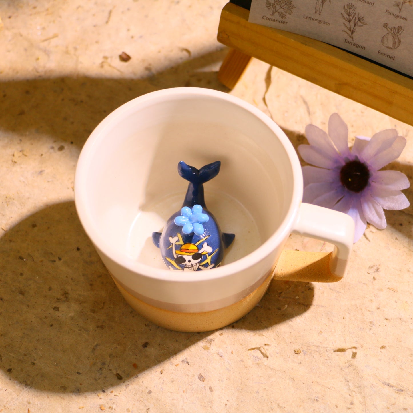 Handmade One Piece–Inspired Ceramic Mug – Custom Anime Character Figurine Cup