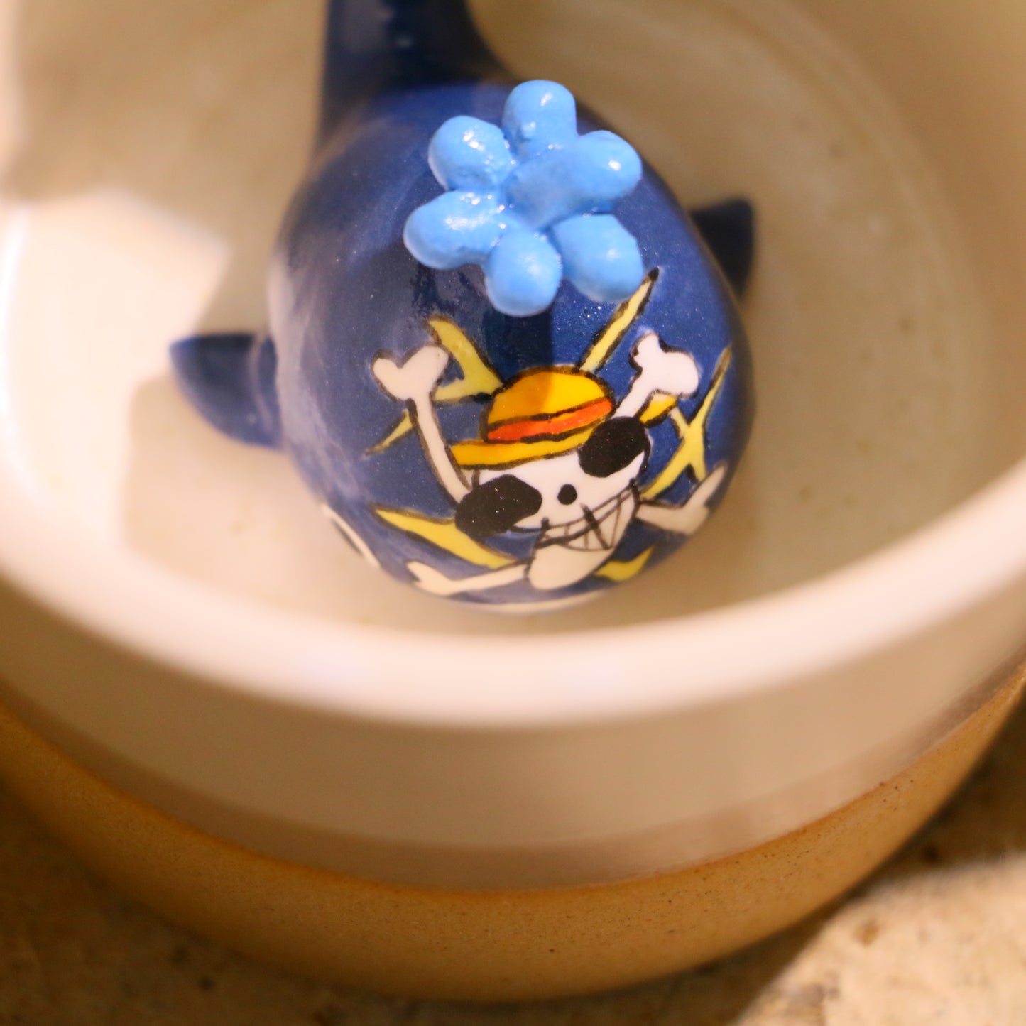 Handmade One Piece–Inspired Ceramic Mug – Custom Anime Character Figurine Cup