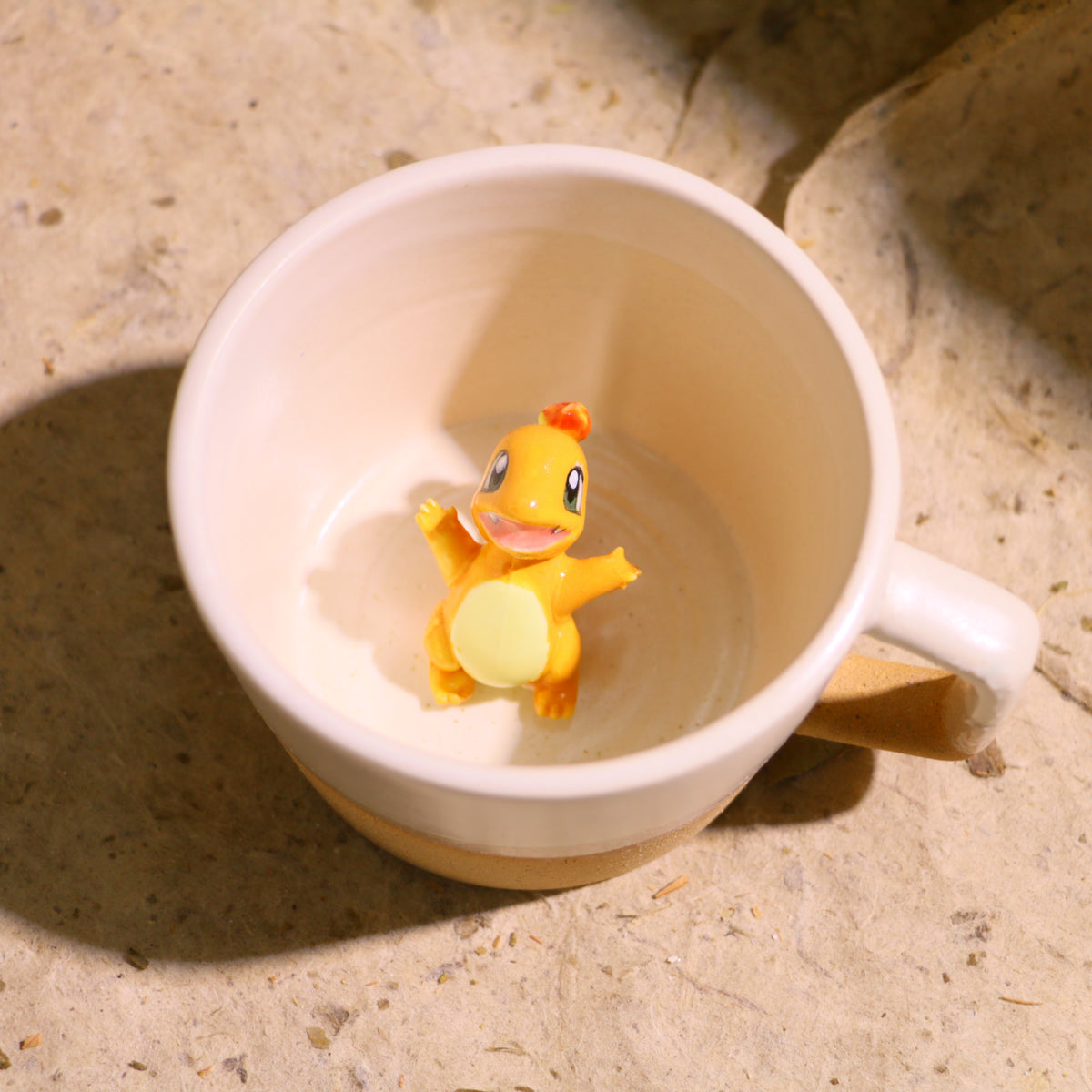 Handmade Charmander Mug, Custom Pokémon-Inspired Ceramic Coffee Cup
