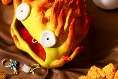 Fire Demon Ceramic Ring Dish, Ring Holder, Jewelry Tray for Anime Gift