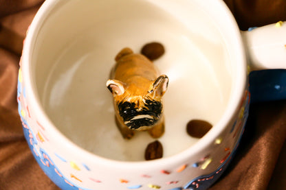 Custom 3D Pet Portrait Mug, Handmade Personalized Coffee Mug with Dog or Cat Figurine