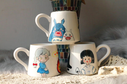 Totoro Ceramic Mug – Hand-Painted Ghibli-Inspired Cup for Anime Gift