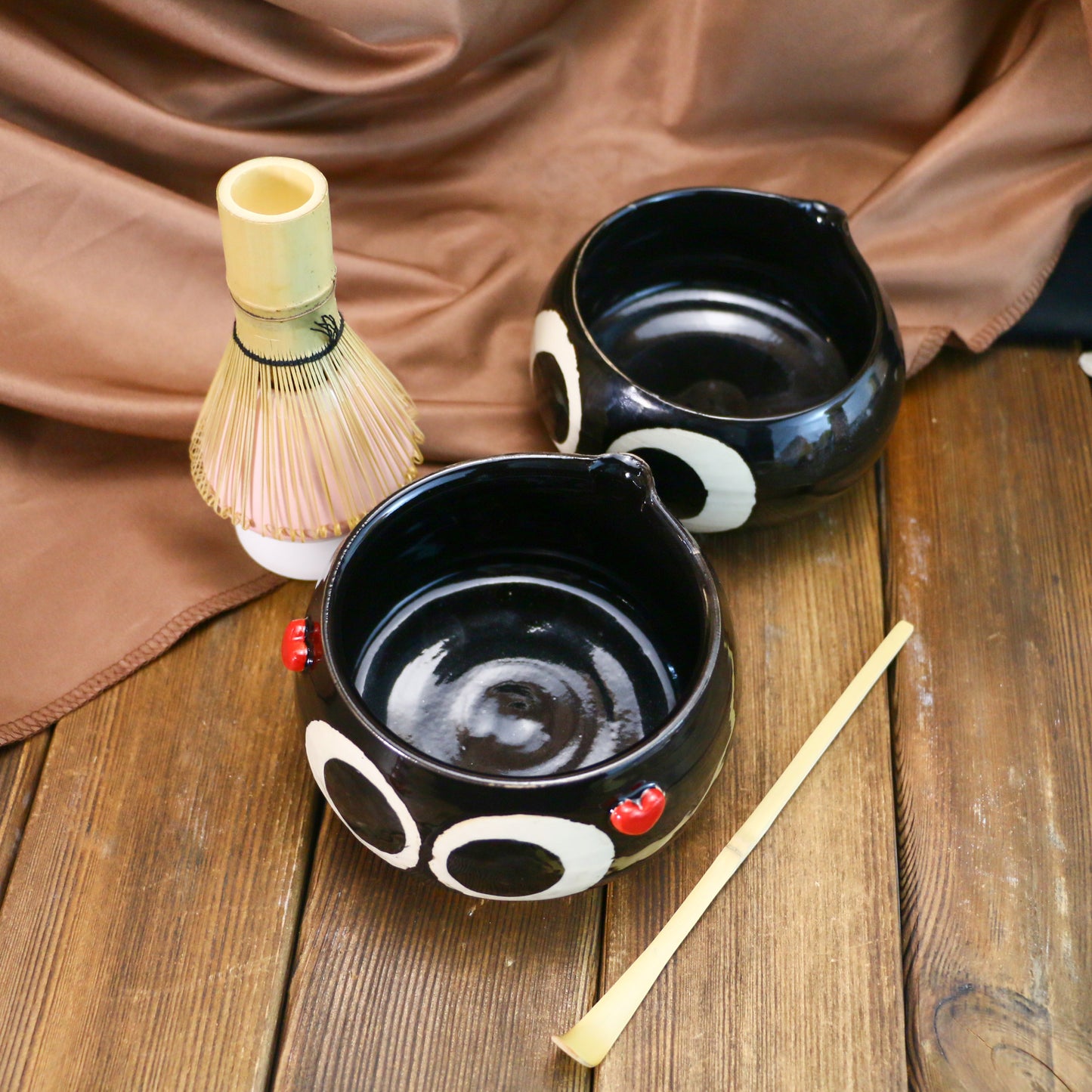 Dust Wizard Ceramic Matcha Set, Handmade Matcha Bowl for Anime Lovers