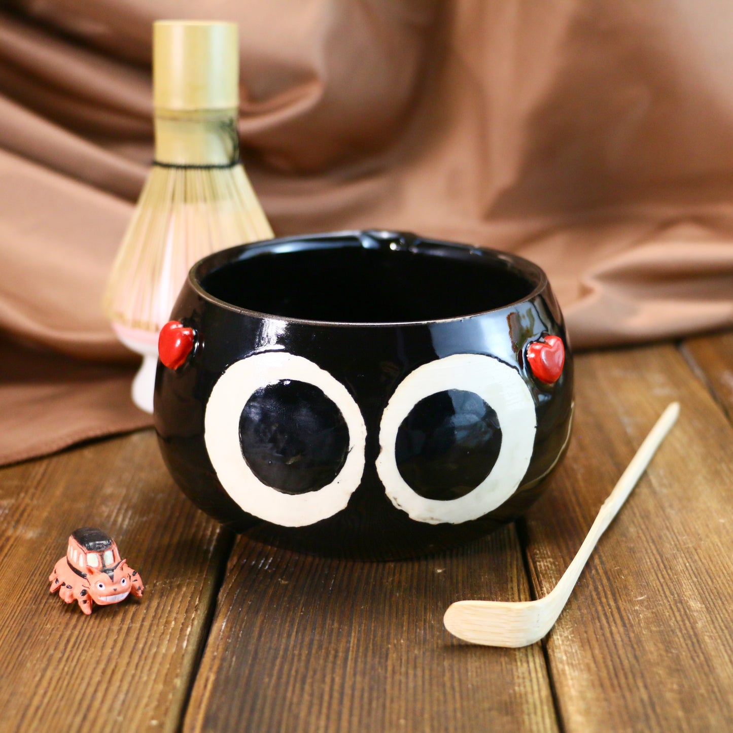 Dust Wizard Ceramic Matcha Set, Handmade Matcha Bowl for Anime Lovers