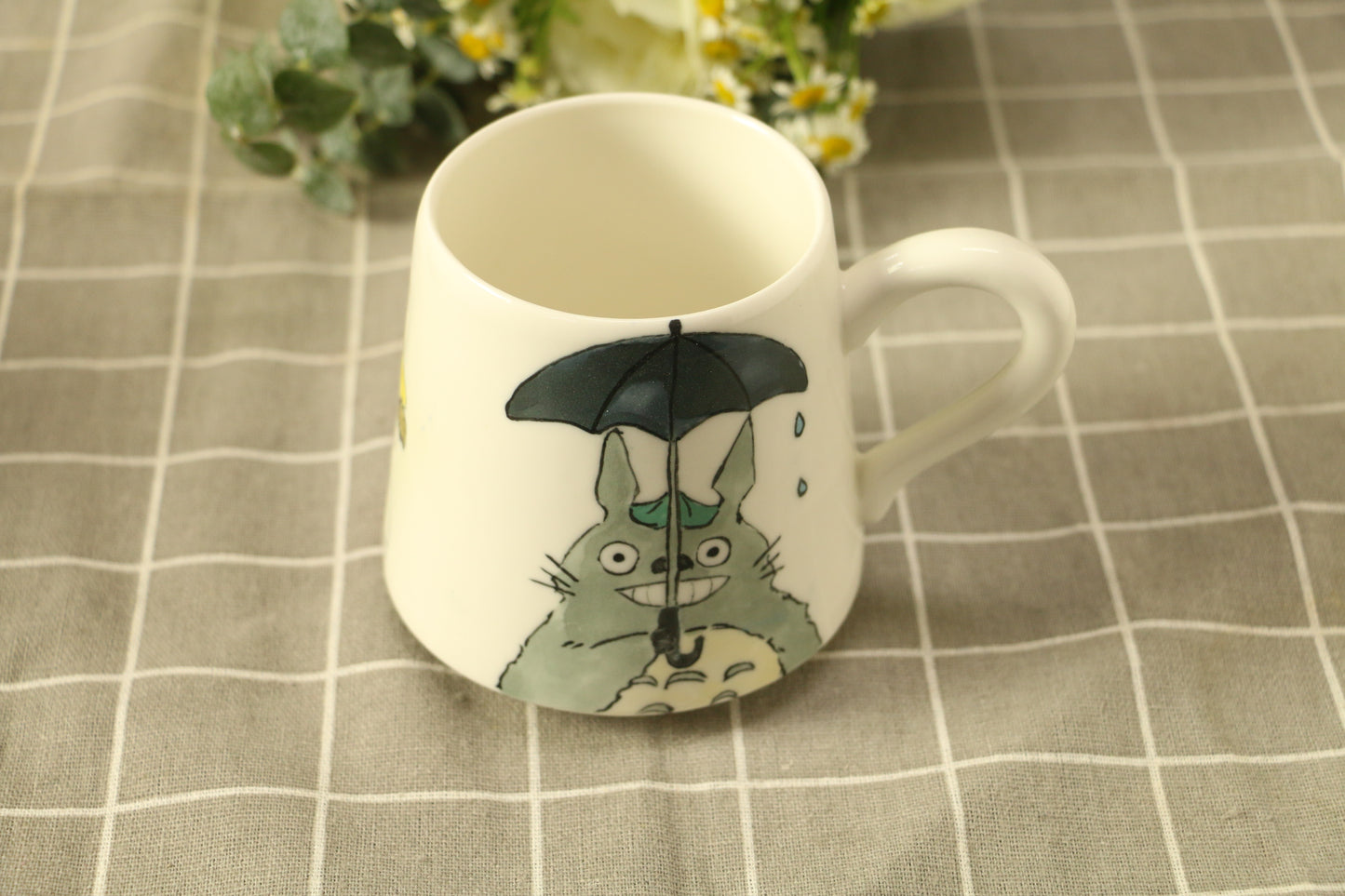 Totoro Handmade Mugs, Personalized Ceramic Cup for Coffee Lovers, Anime Gift