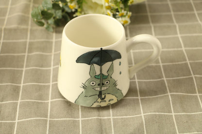 Totoro Handmade Mug - Personalized Ceramic Coffee Cup for Anime Gift