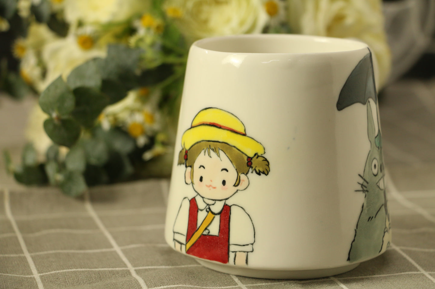 Totoro Handmade Mugs, Personalized Ceramic Cup for Coffee Lovers, Anime Gift