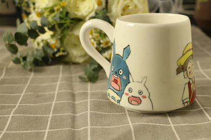 Totoro Handmade Mug - Personalized Ceramic Coffee Cup for Anime Gift