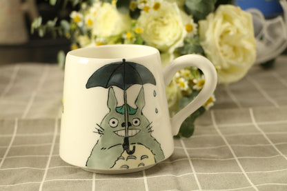 Totoro Handmade Mug - Personalized Ceramic Coffee Cup for Anime Gift
