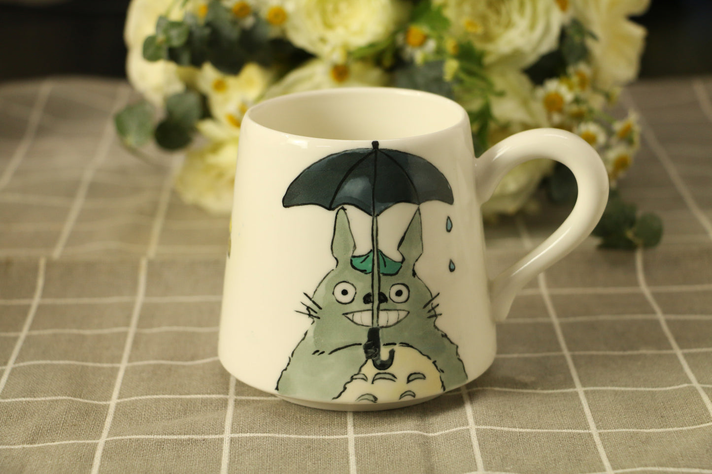 Totoro Handmade Mugs, Personalized Ceramic Cup for Coffee Lovers, Anime Gift