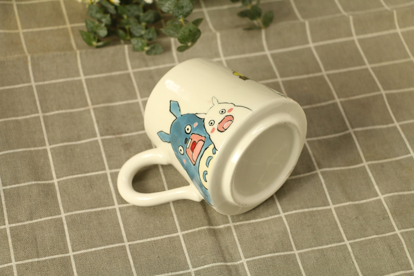 Totoro Handmade Mugs, Personalized Ceramic Cup for Coffee Lovers, Anime Gift