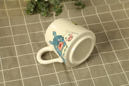 Totoro Handmade Mug - Personalized Ceramic Coffee Cup for Anime Gift