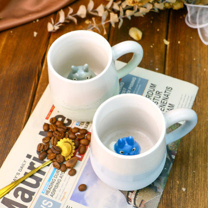Totoro Handmade Ceramic Mug – Cozy Ghibli Gift for Anime & Tea Lovers