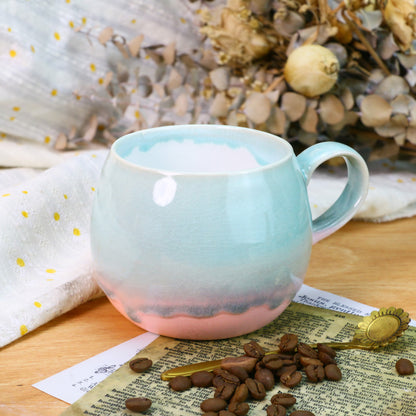 Gradient Glaze Ceramic Mug – Handmade Pottery Cup for Coffee & Tea Lovers