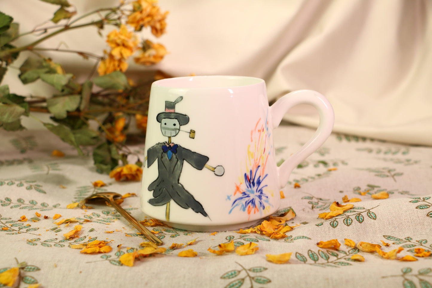 Howl Handmade Ceramic Mugs, Personalized Pottery Cup for Anime Lovers