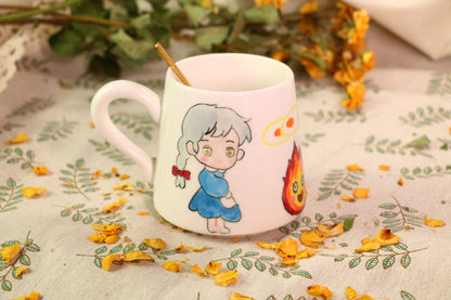 Howl Handmade Ceramic Mug - Personalized Pottery Cup for Anime Lovers