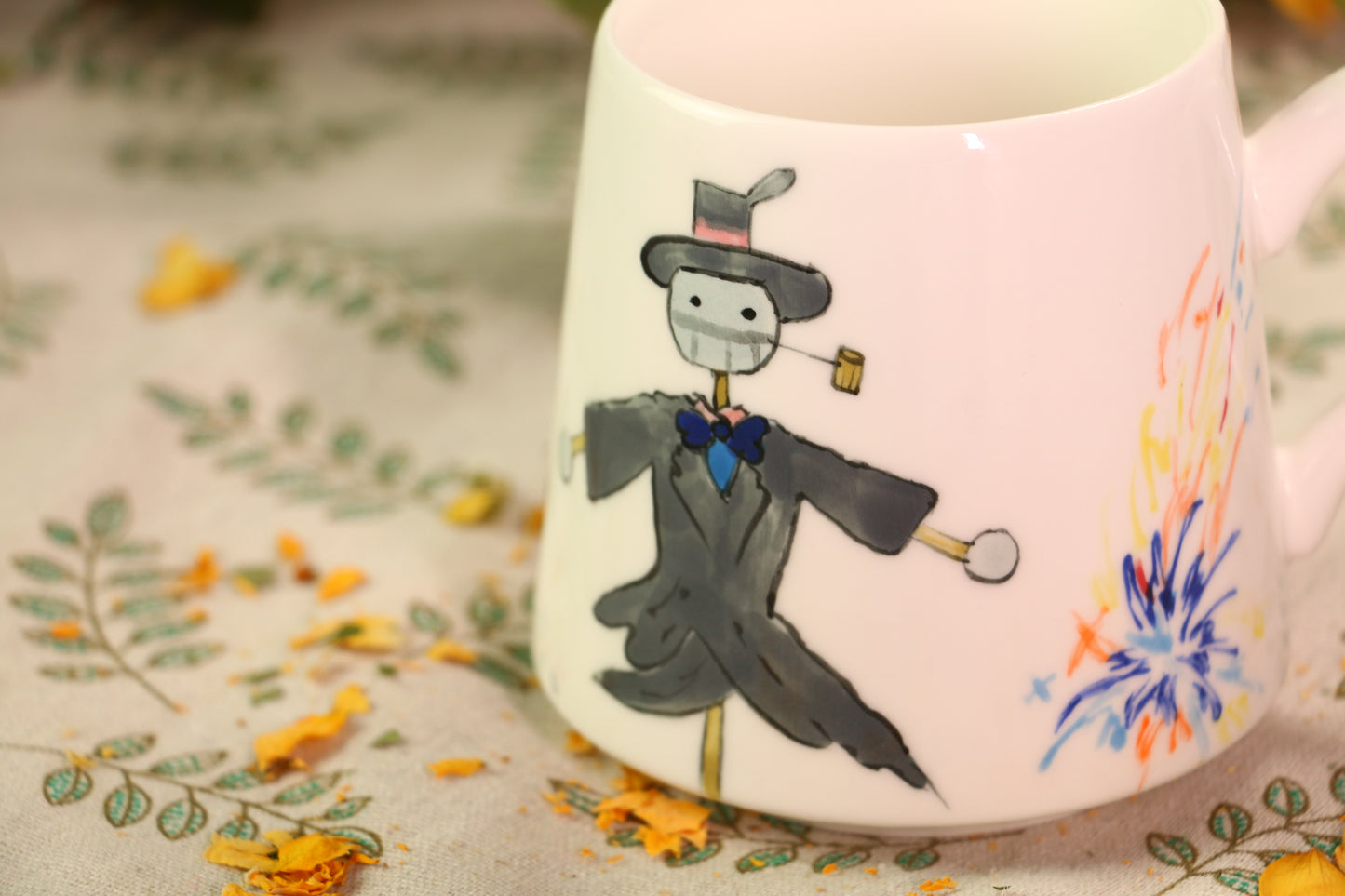 Howl Handmade Ceramic Mugs, Personalized Pottery Cup for Anime Lovers