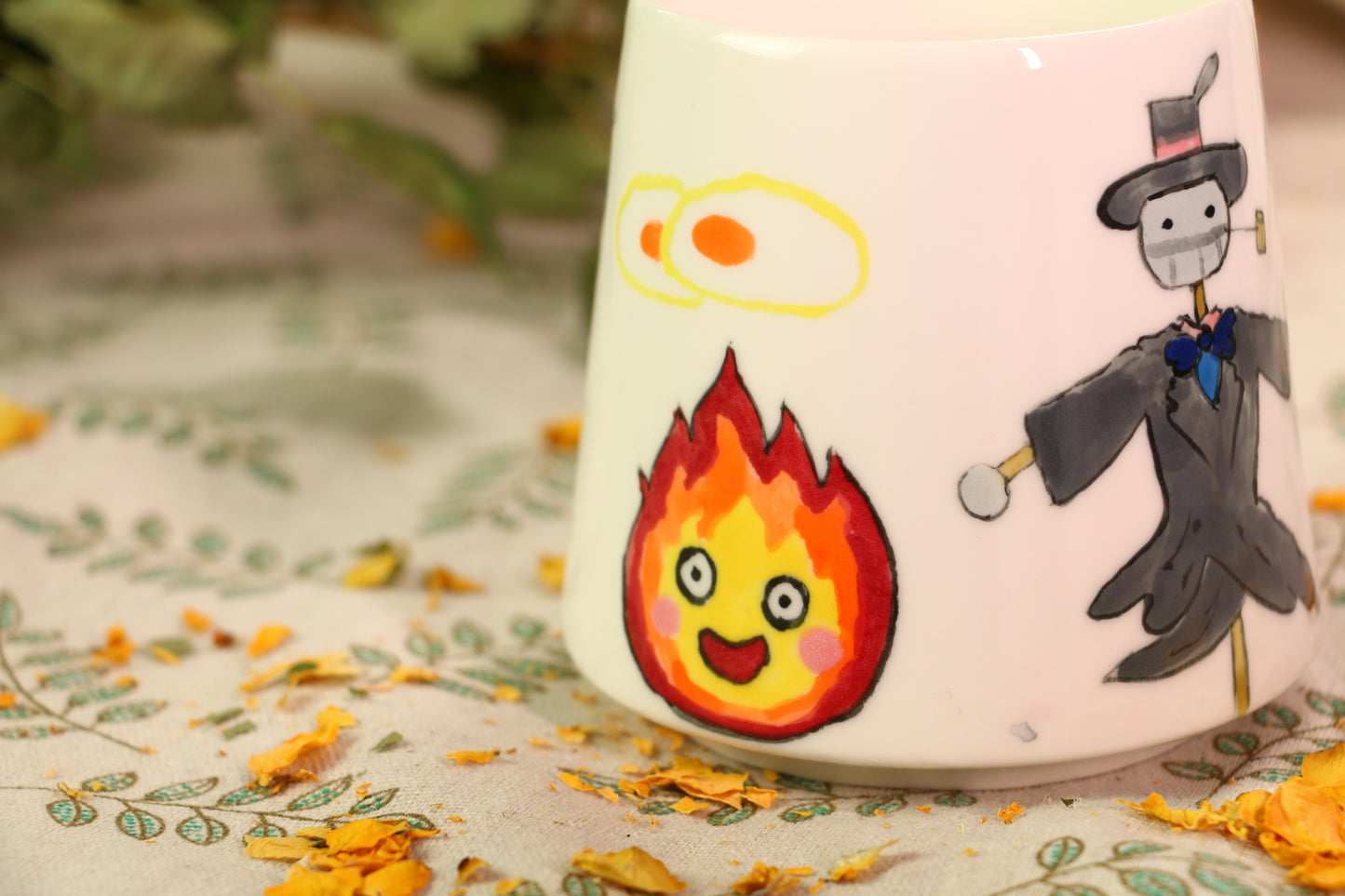 Howl Handmade Ceramic Mugs, Personalized Pottery Cup for Anime Lovers