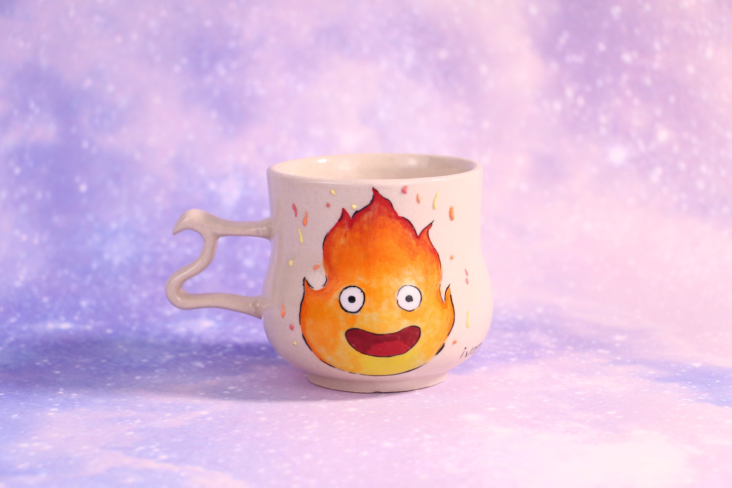 Handmade Fire Demon Character Cup, Totoro Inside Cup,  Unique Anime Gift