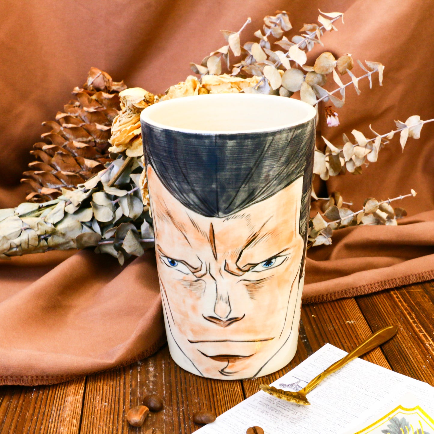 Custom Hand-Painted Portraits Mug, Personalized Art from Your Photo or Idea