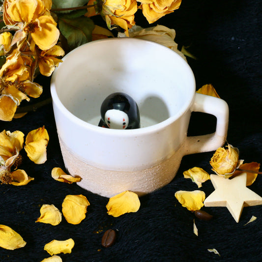 No Face Man Handmade Ceramic Coffee Mug for Anime Gift