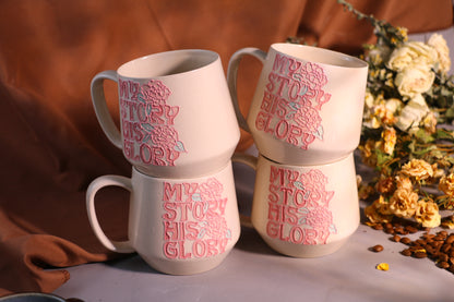 Personalisierte Kaffeetasse mit 3D-Namen/Logo, 16 oz handgefertigte Keramiktasse