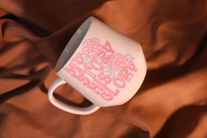 Personalisierte Kaffeetasse mit 3D-Namen/Logo, 16 oz handgefertigte Keramiktasse