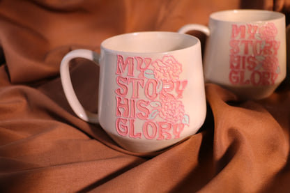 Personalisierte Kaffeetasse mit 3D-Namen/Logo, 16 oz handgefertigte Keramiktasse