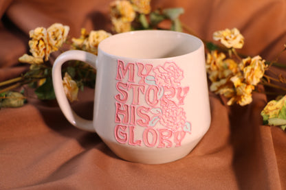 Personalisierte Kaffeetasse mit 3D-Namen/Logo, 16 oz handgefertigte Keramiktasse