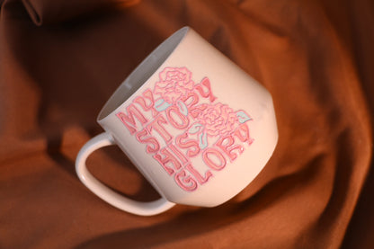 Personalisierte Kaffeetasse mit 3D-Namen/Logo, 16 oz handgefertigte Keramiktasse