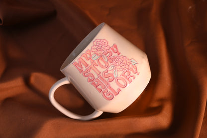 Personalisierte Kaffeetasse mit 3D-Namen/Logo, 16 oz handgefertigte Keramiktasse