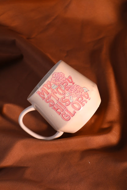 Personalisierte Kaffeetasse mit 3D-Namen/Logo, 16 oz handgefertigte Keramiktasse