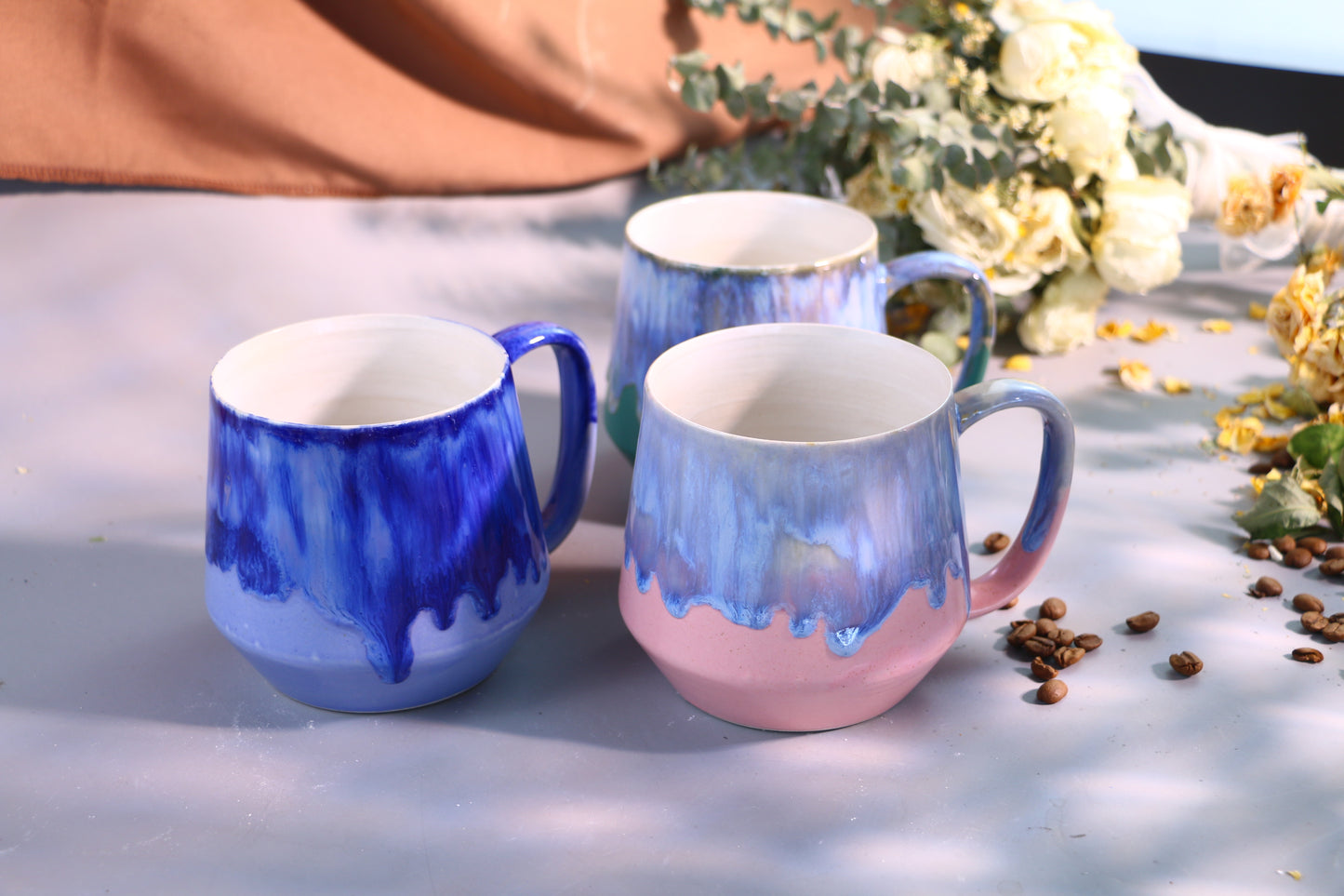 Personalized Colorful Fluid Glaze Ceramic Mug, Bright and Colorful Handmade Coffee Mug