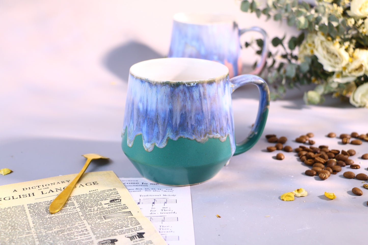 Personalized Colorful Fluid Glaze Ceramic Mug, Bright and Colorful Handmade Coffee Mug