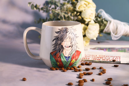 Hand painted Jiraiya Coffee Mug, Personalized Pottery Cup for Anime Lovers