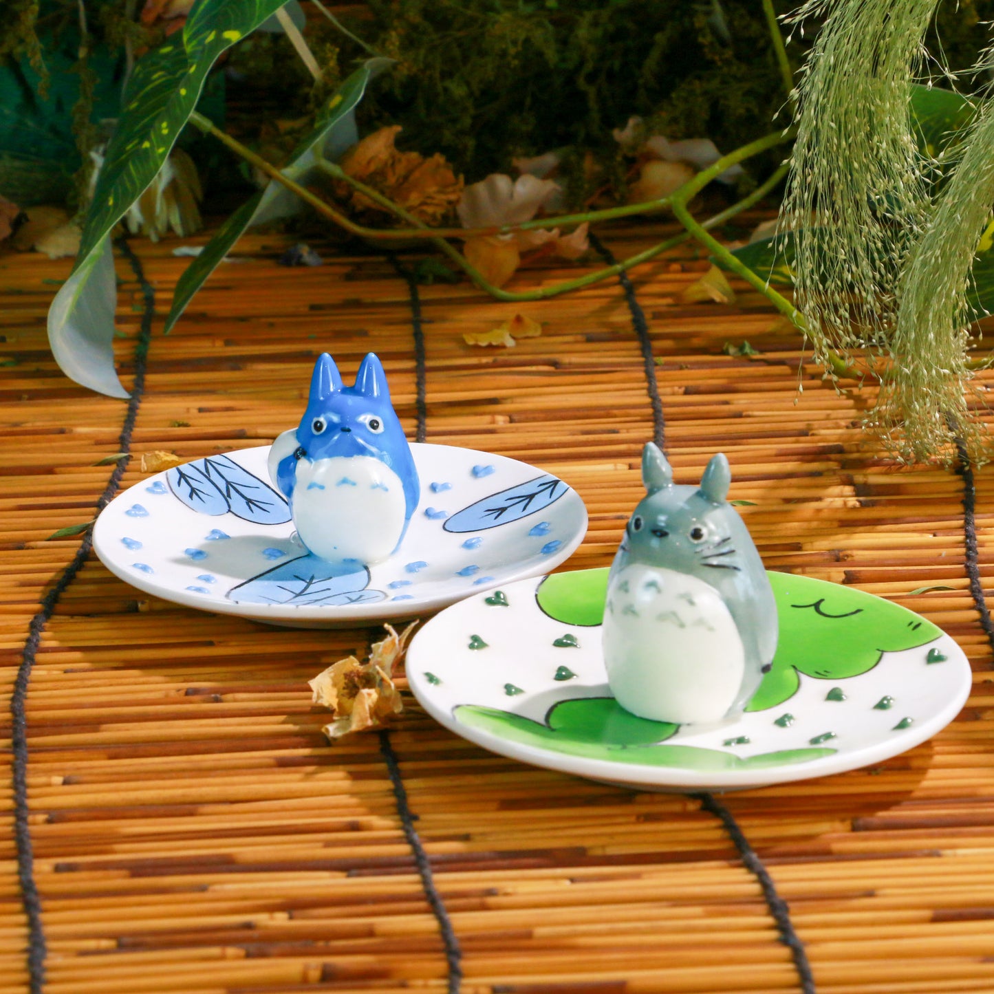 Kawaii Totoro Keramik Ringschale – Handgefertigtes Schmucktablett &amp; Geschenk für Ghibli-Fans