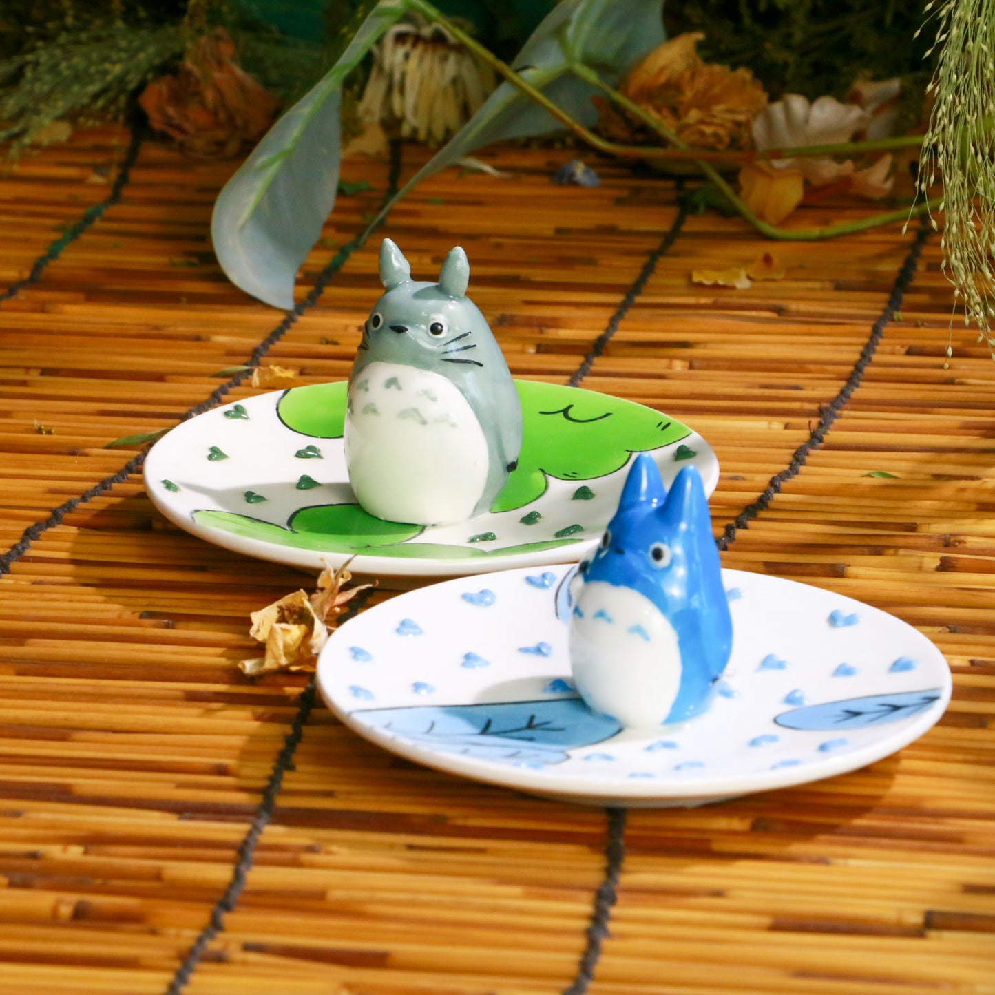 Kawaii Totoro Keramik Ringschale – Handgefertigtes Schmucktablett &amp; Geschenk für Ghibli-Fans
