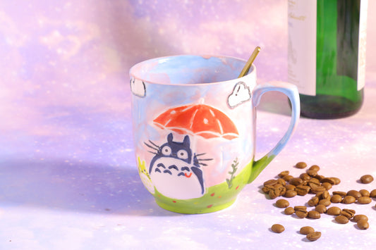 My Neighbor Totoro Handmade Anime Ceramic Mug, 18oz Coffee Cups for Home Decor
