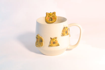 Kawaii 3D Capybara Ceramic Coffee Mug, Personalized Handmade Pottery Cup for Coffee Lovers