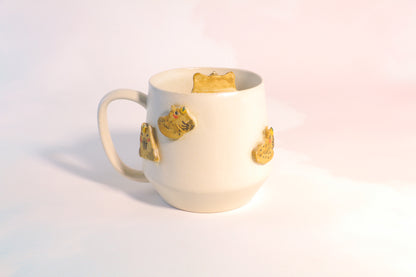 Kawaii 3D Capybara Ceramic Coffee Mug, Personalized Handmade Pottery Cup for Coffee Lovers