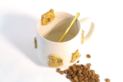 Kawaii 3D Capybara Ceramic Coffee Mug, Personalized Handmade Pottery Cup for Coffee Lovers