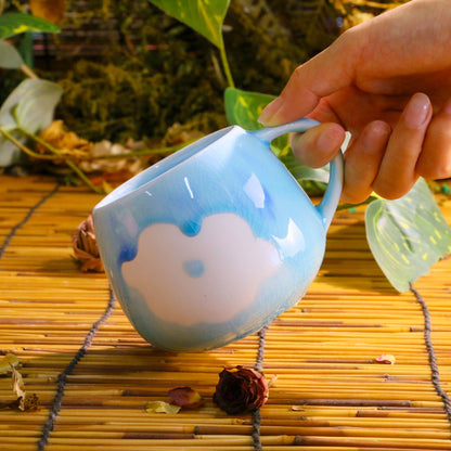 Handmade Flower Mug – Ceramic Coffee Cup with Hand-Painted Floral Design